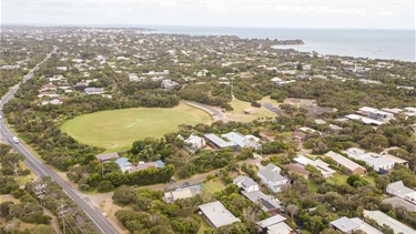 Stringer Reserve oval and beach