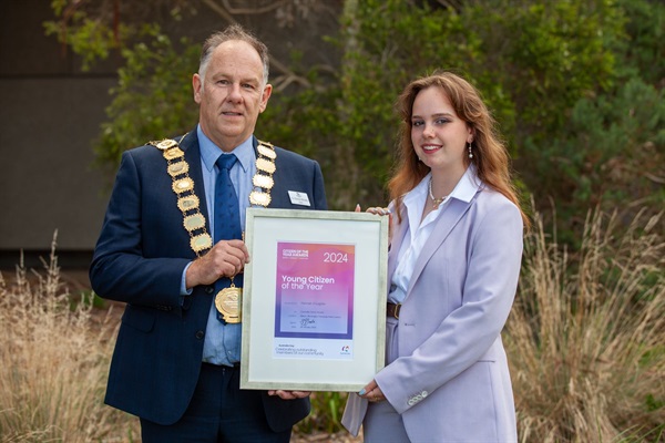 Young Citizen - Hannah O'Loghlin with Mayor