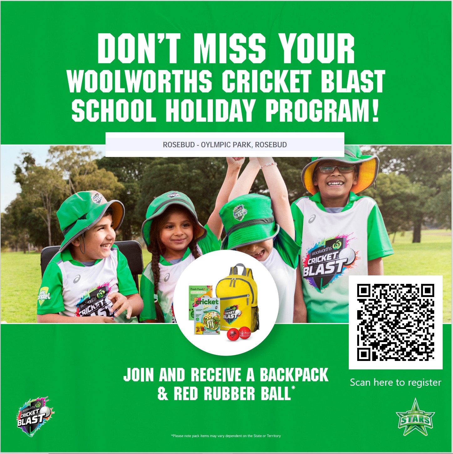 Melbourne Stars Woolworths Blast Holiday Program Mornington Peninsula