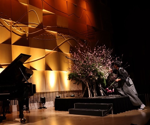 Two teams of five accomplished ikebana artists will go head-to-head, creating spectacular floral arrangements live before your eyes.