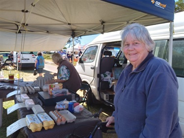 Nola selling eggs