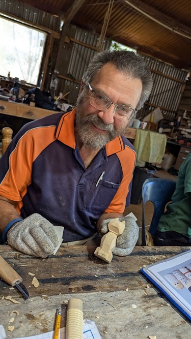 Carving a cat!
