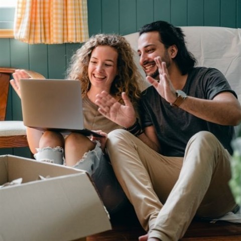 Couple on a video chat