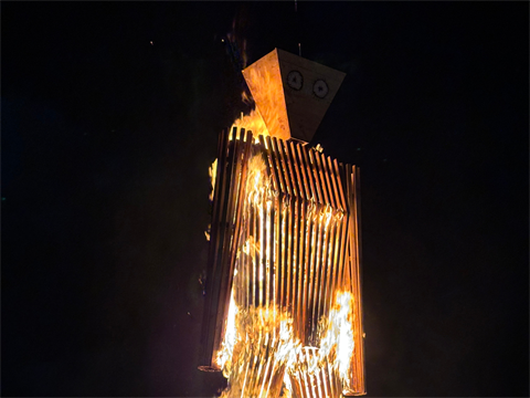 Sorrento Solstice Burning Statue named Bernie