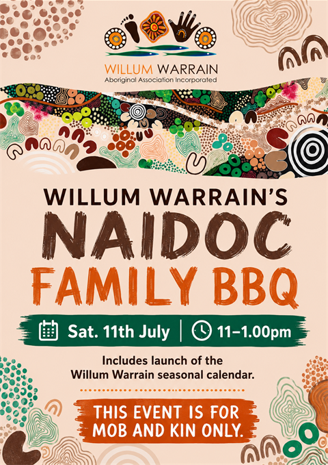 Willum Warrain flyer for NAIDOC Week event